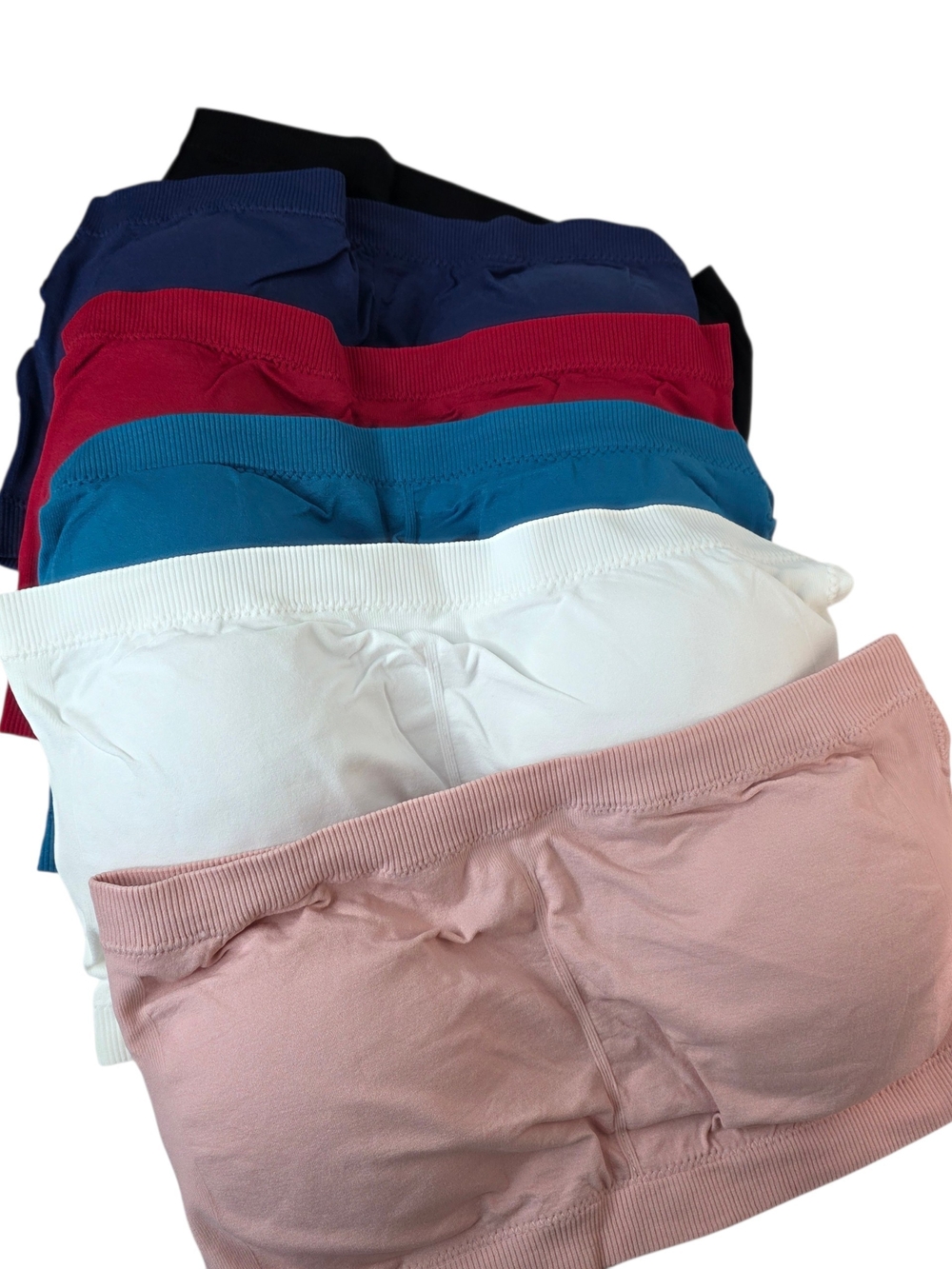 New Amaxon 6 Pack Multi Colored Strapless Tube Bralettes XXL
